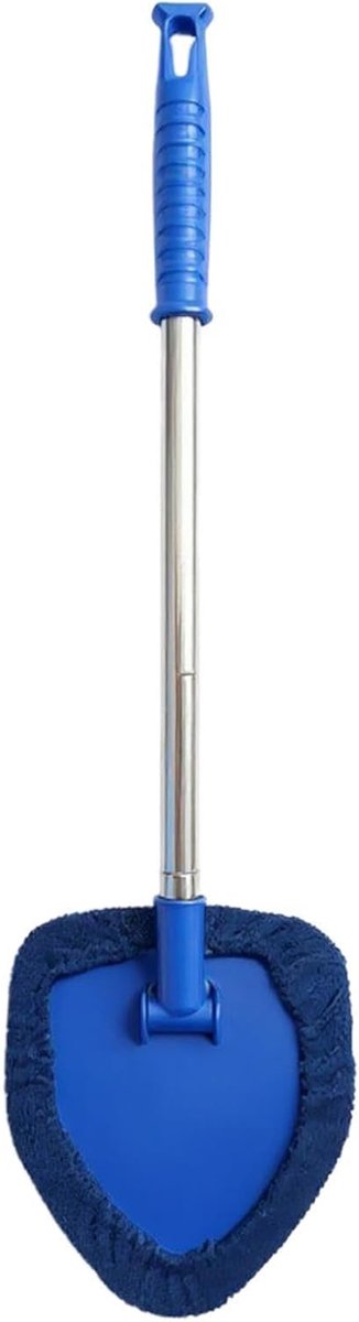 Ruitenreiniger Auto - Glasborstel Voertuig - Auto Interieur Reinigen - Verstelbaar Telescopisch - 47 cm Uitgeschoven - Blauw