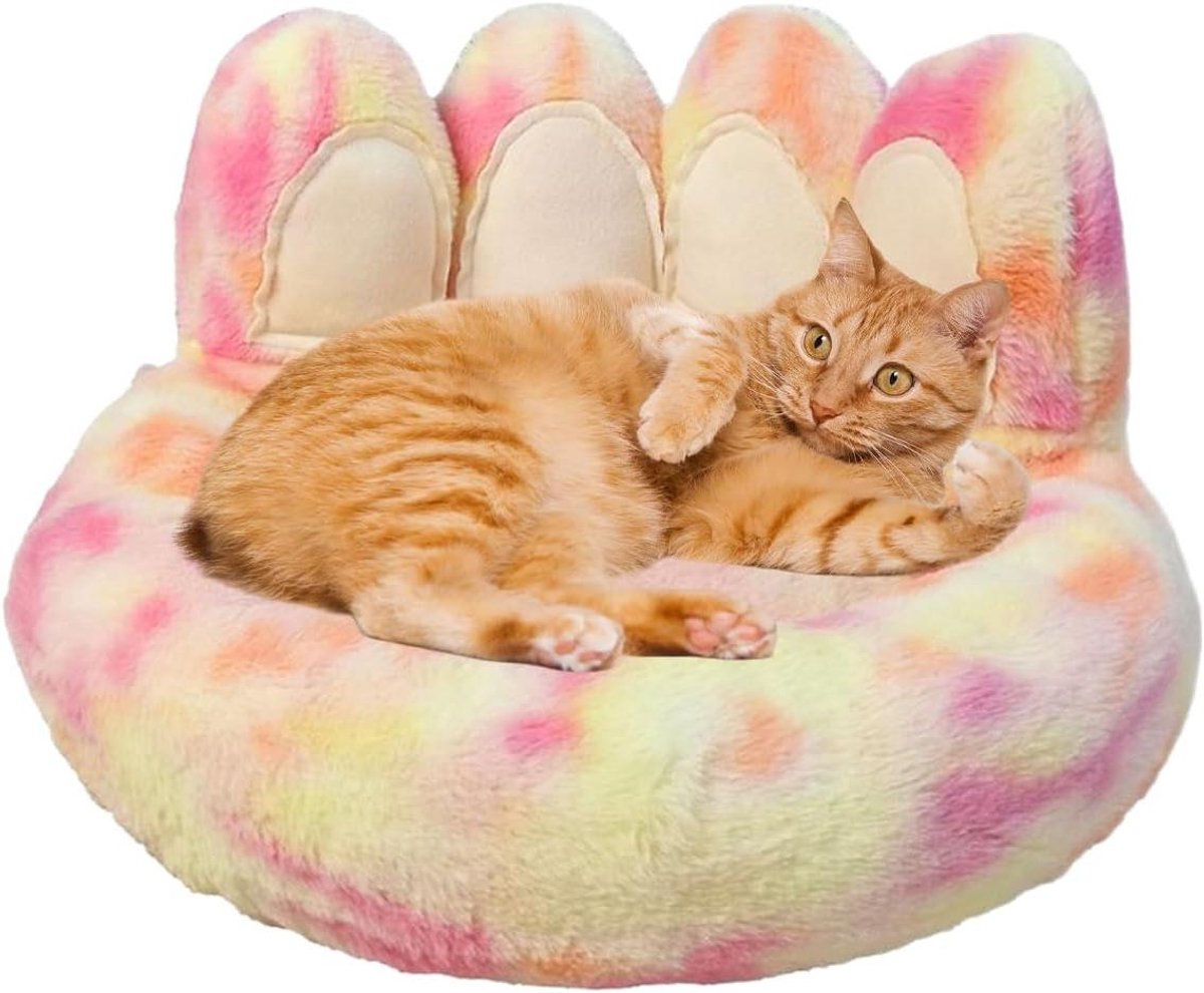 Hondenmand - Kattenmand Huisdierbed - Rustplek voor huisdieren - Zelfverwarmend ontwerp - 44L x 15B x 15D cm - Geel