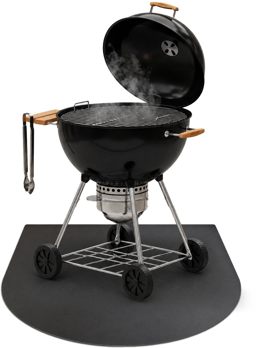 Coloray Metalen barbecue mat - Harde barbecue onderlegger - 80x70 cm - Rondboog Barbecue onderlegger - Harde barbecue onderlegger
