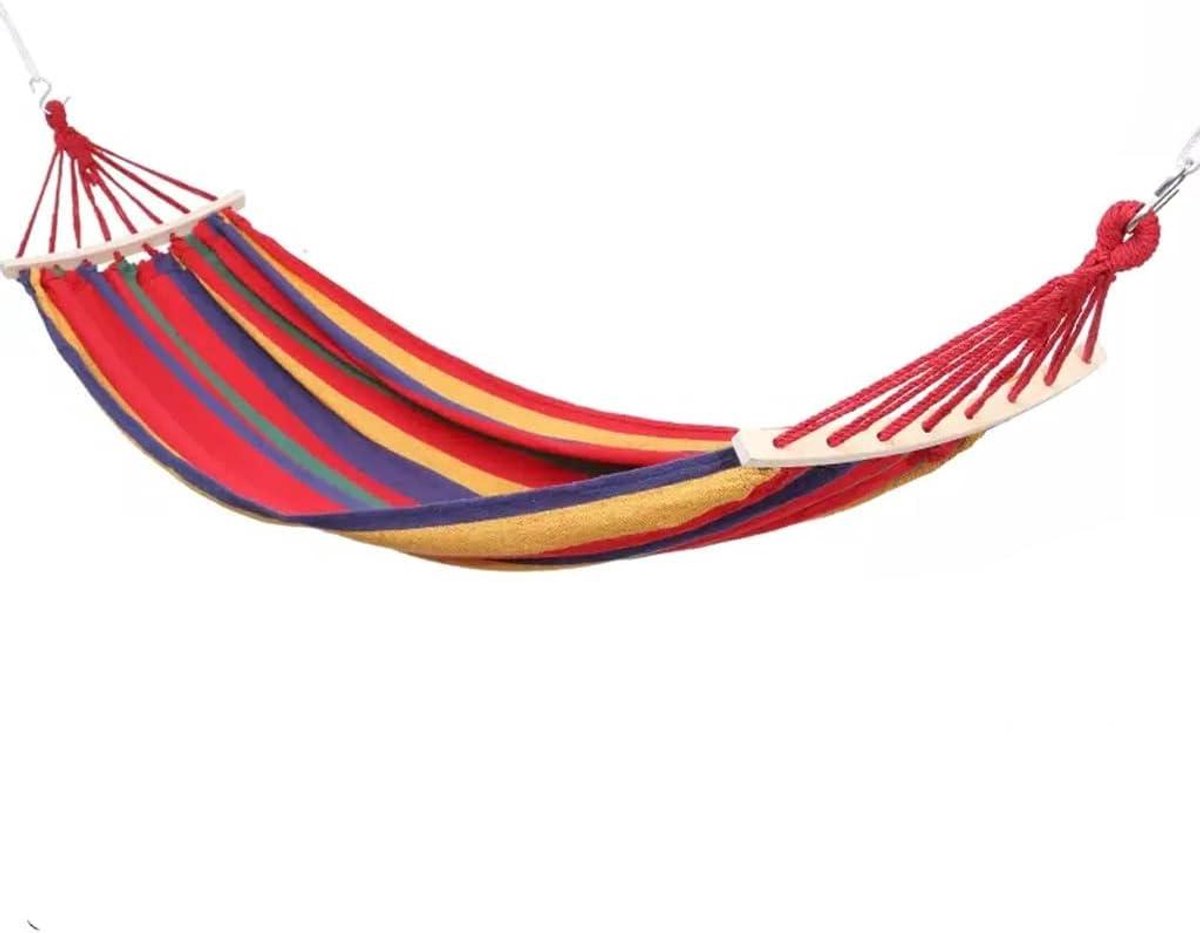 Outdoor Hangmat - Kampeerhangmat Stoel - Ontspannen Buiten - Anti-omval Ontwerp - 190 x 150 cm - Rood
