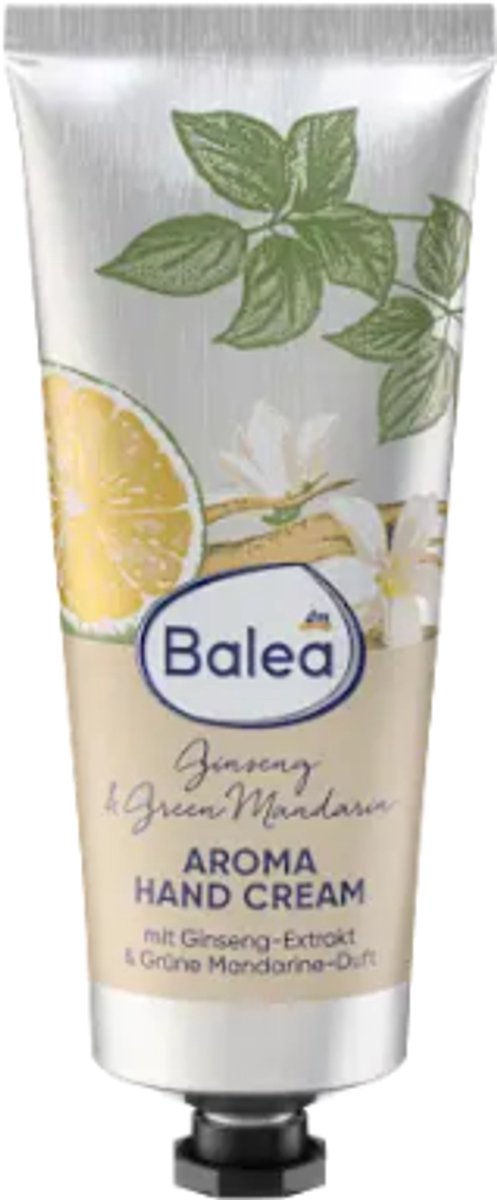 Balea Aroma Handcrème | 1x 75 ml - Ginseng & Green Mandarin | Verkwikkend & Verzachtend