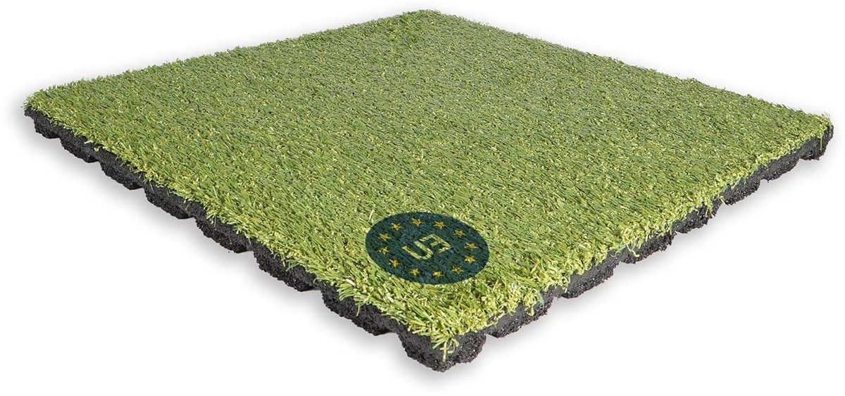 Kunstgras Tegel - Balkontegel Terrastegel - Tuin Decoratie - Zacht Antislip - 50x50 cm - Groen