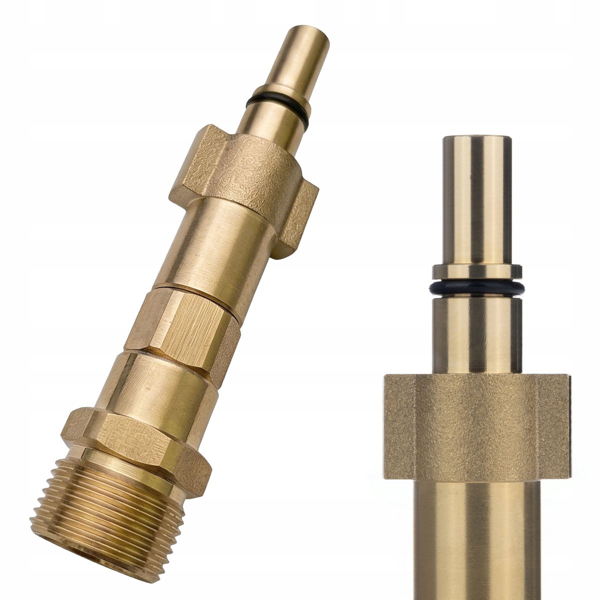 Rosfix Adapter Vervanging M22 - Bayonet Aansluiting - M22x1,5 Messing 160bar Afdichting Oring - Geschikt voor Bosch, Black&Decker