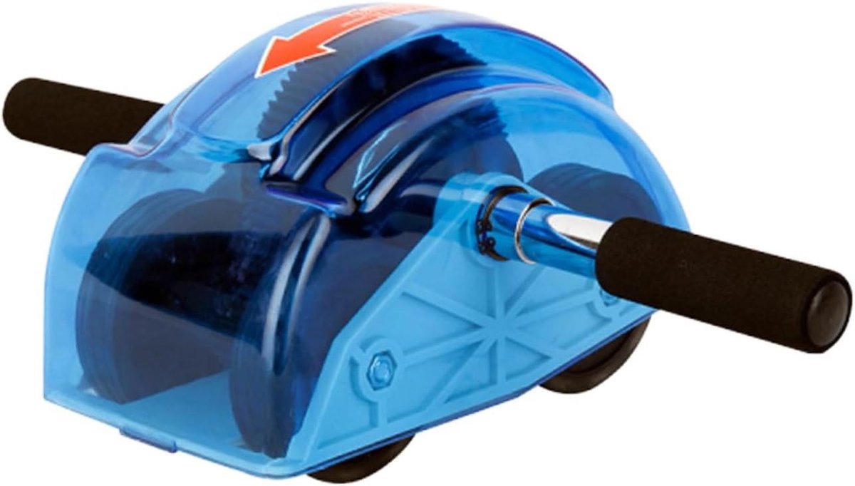 Buikspierwiel - Ab roller wiel - Kernkracht opbouwen - Ergonomische polsbescherming - 45 x 27 x 6.5 cm - Blauw