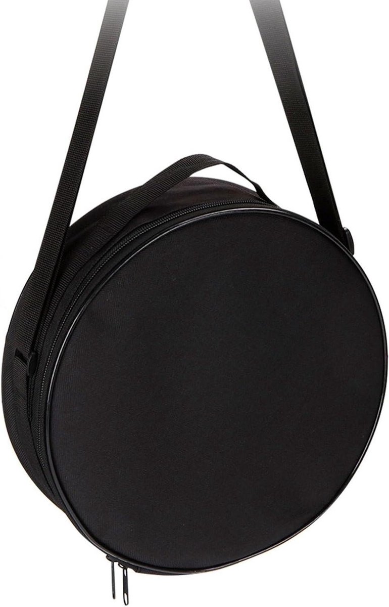 Opvouwbare kruk tas - Draagbare opberger - Outdoor activiteiten - Verstelbare schouderriem - 25 x 6 cm - Zwart