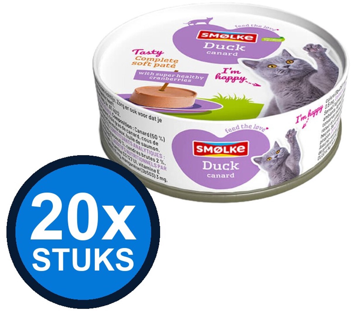 Smølke Smølke kat soft paté duck 80gr