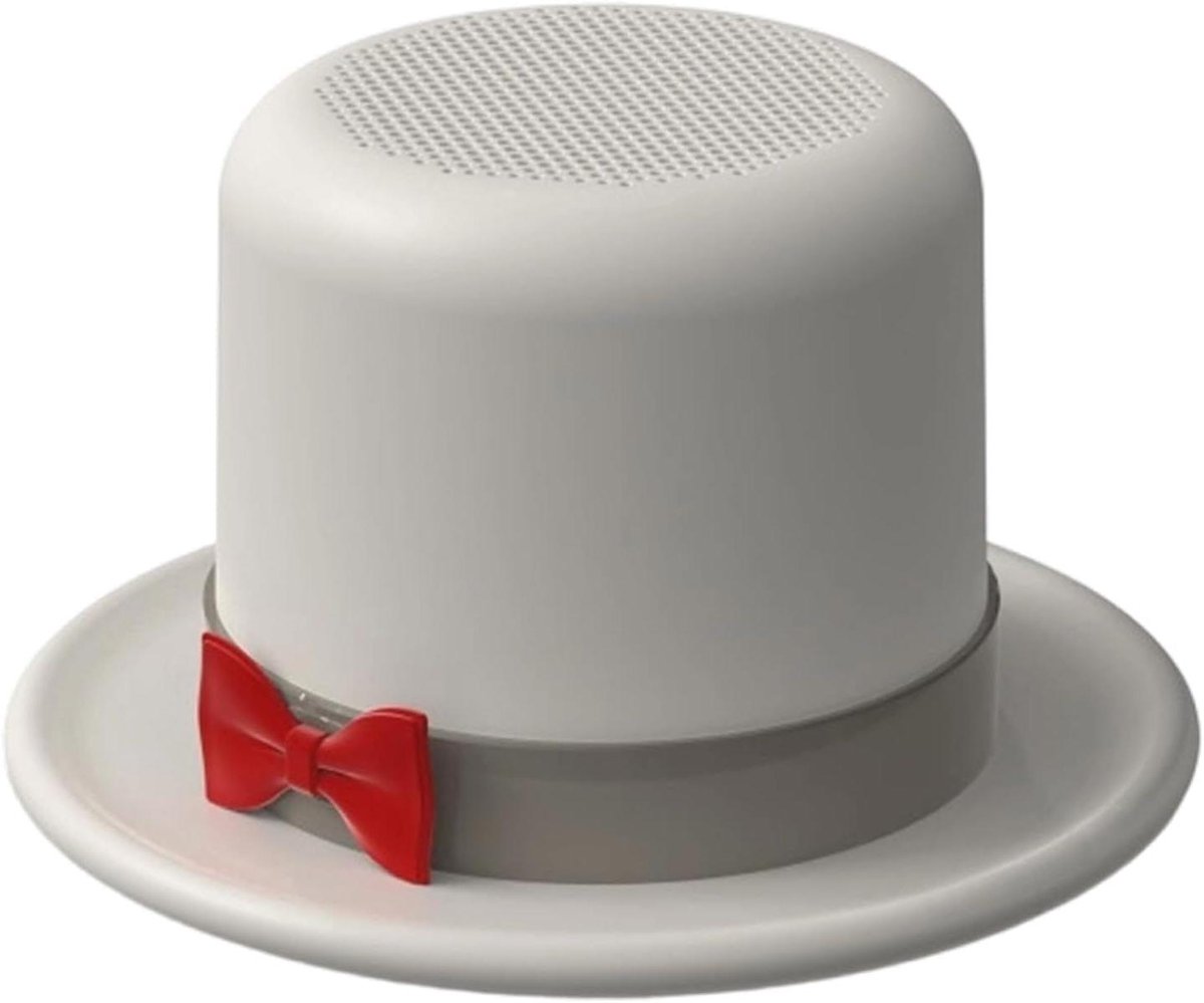 Draagbare Speaker - Geluidsbox Hoge Hoed - Muziek Luisteren - Met Telefoonstandaard - 74 cm - Wit