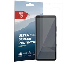 Rosso Screen Protector Geschikt voor Sony Xperia 10 VII | Ultra Clear Duo Pack | TPU Folie | Case Friendly Beschermfolie | 2 Stuks