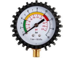 Digitale Bandenspanner - Luchtdrukmeter Auto - Banden Controleren - Met Alarmfunctie - 0-250 PSI - Blauw Groen