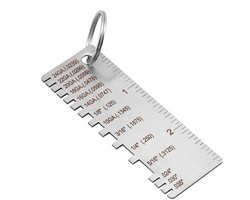 Diktemeter Materiaal - Draaddiktemeter Plaat - Dikte Meten - Roestvrij Staal - Meerdere Maten - Zilver