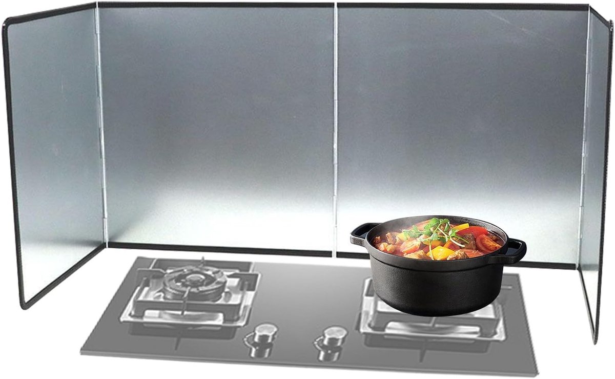 Spatbeschermer Keuken - Vetvanger Scherm - Kook Schoon Houden - Inklapbaar Ontwerp - 40 cm Breed - Multicolor