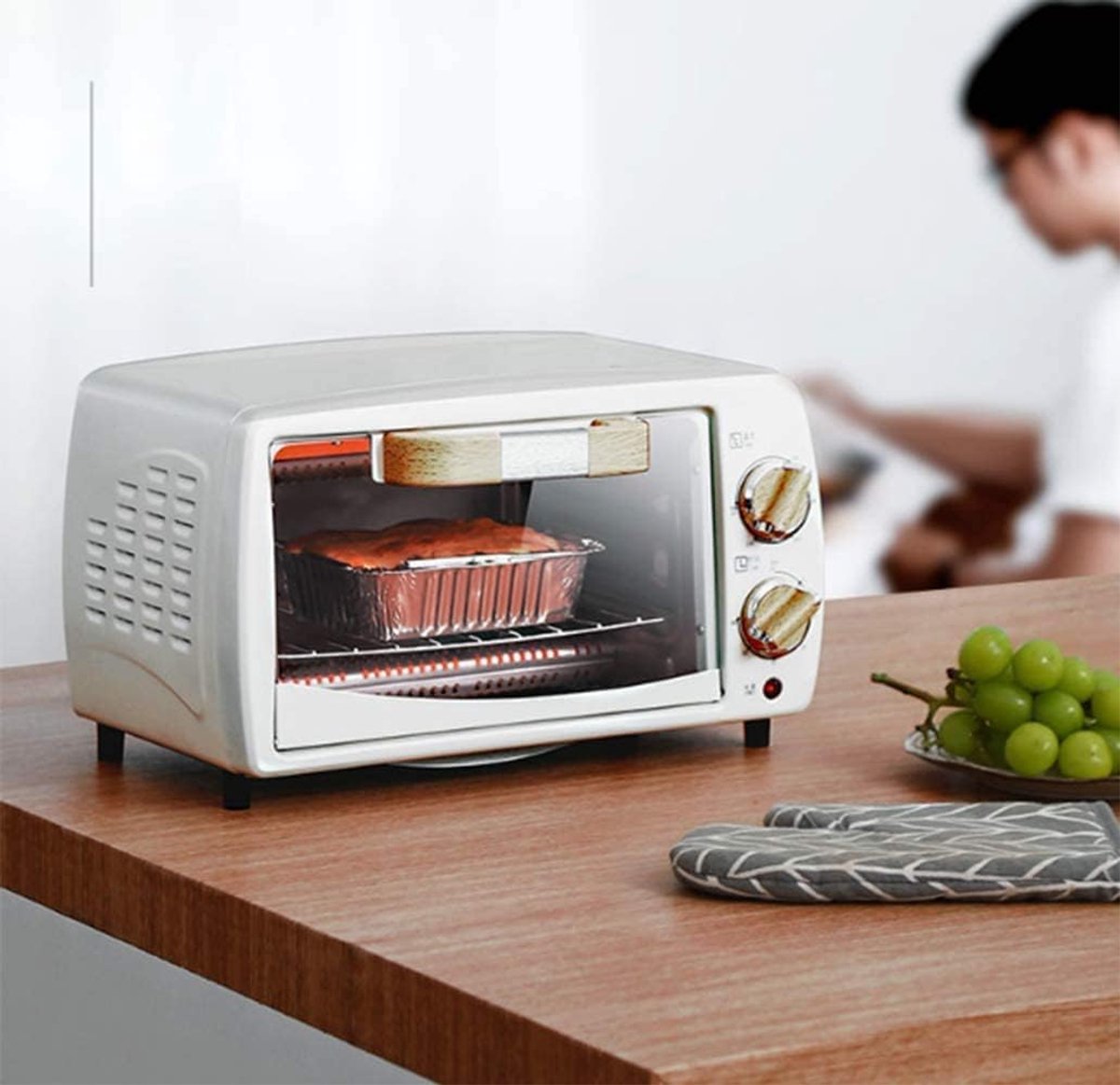 Mini Oven Multifunctionele Oven Snel Koken 10 Functies 10 Liter Rood
