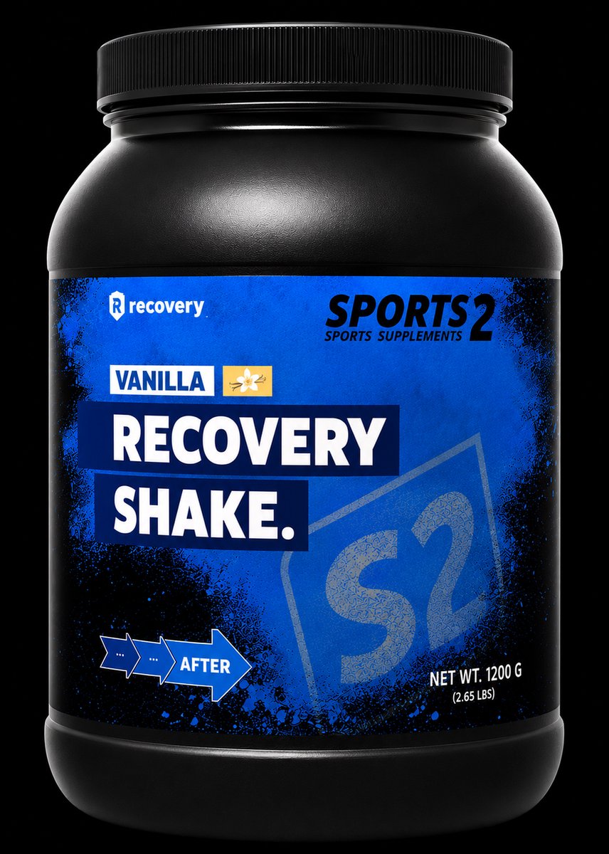 Sports2 Recovery Shake Vanille | Hersteldrank na Sport | Eiwitten & Koolhydraten | 1,2 kg