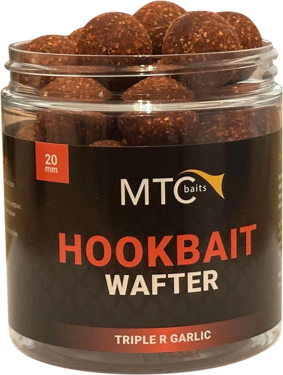 MTC Baits Hookbait Wafter Triple R Garlic - 24 mm Rood