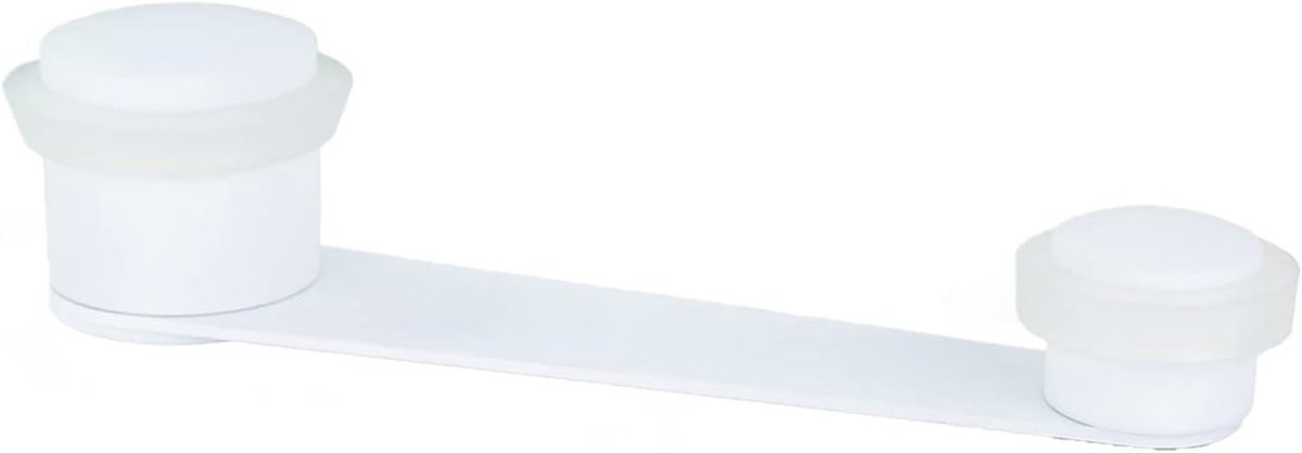Deurstopper met Houder - Deurvanger Deurdemper - Bescherming Muren - Draaibare Houder - Tot 70 mm dikte - Wit Gelakt
