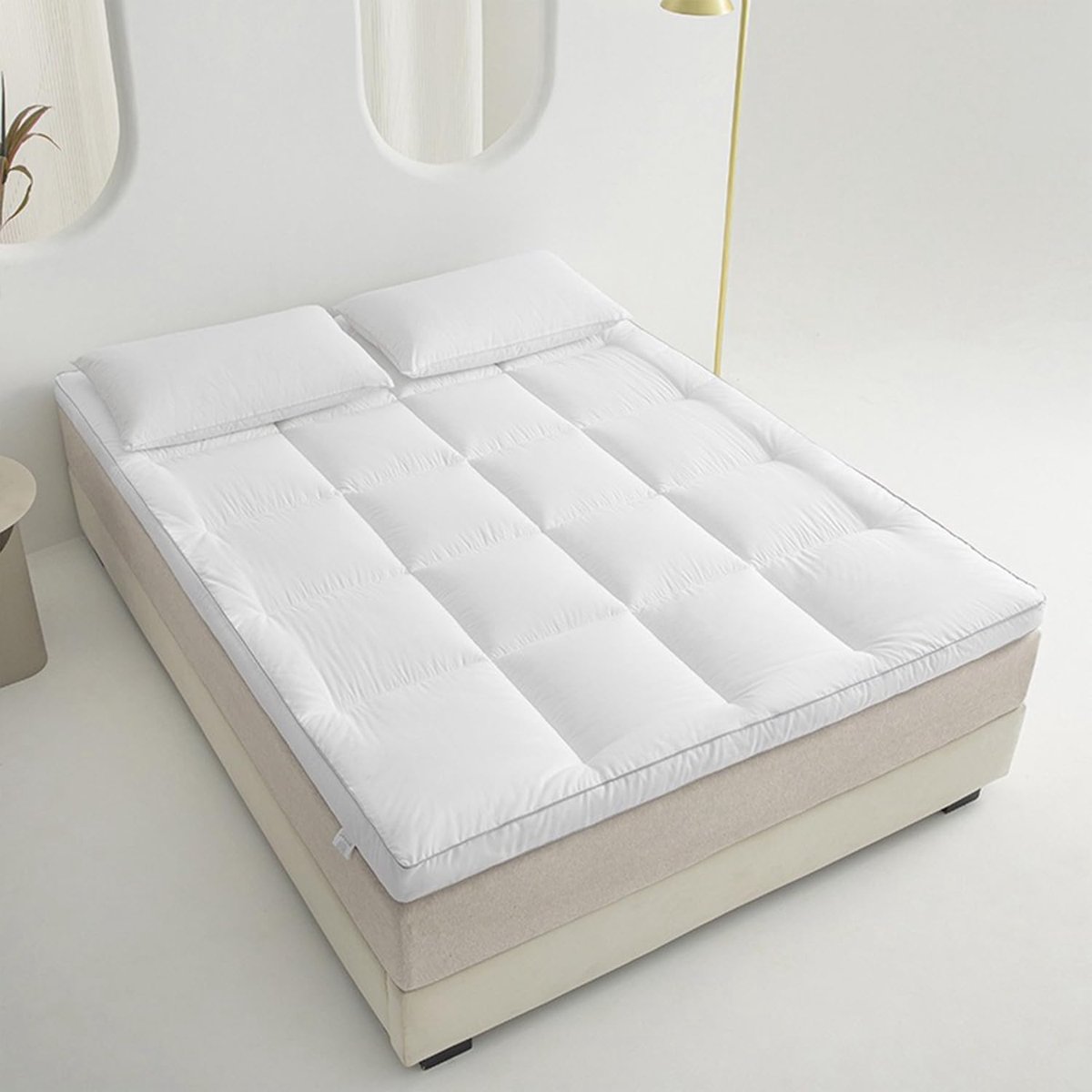 Japanse Futonmatras - Slaapkussen Oprolbaar - Comfortabel Slapen - Ruimtebesparend Opvouwbaar - 99 x 200 cm - Wit