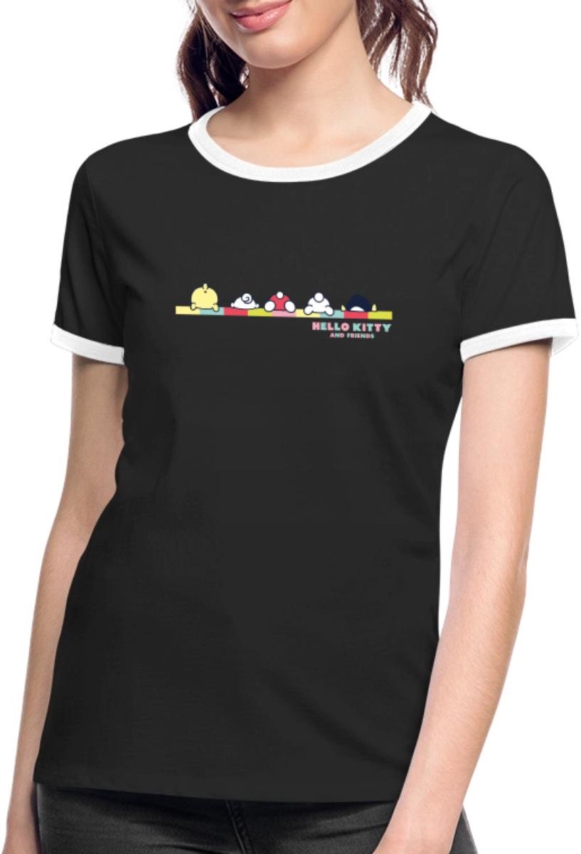 Hello Kitty En Vrienden Achterste Vrouwen Contrast Shirt