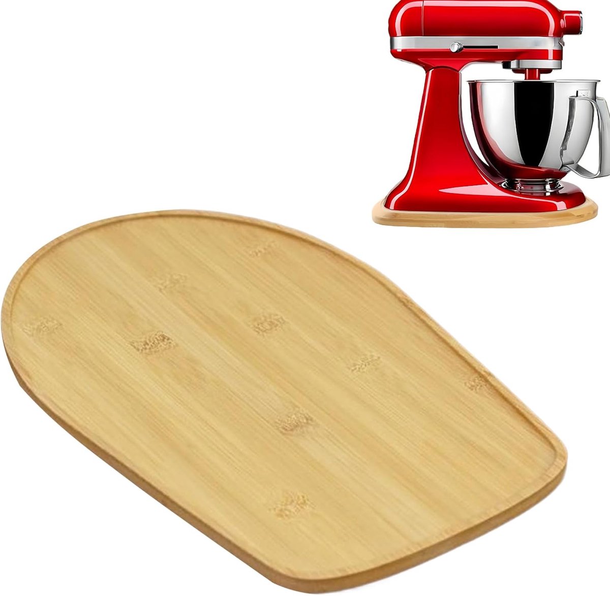 Keukenmixer Glijmat - Mixer Accessoire - Keukenwerk Optimaliseren - Antislip Schokabsorberend - 35.6 cm - Houtkleur