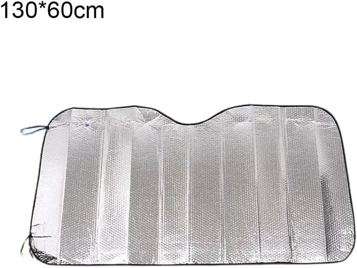 Opvouwbare Auto Zonneklep - Autohoes Zonnebrandbescherming - Auto Interieur Beschermen - Effectieve UV Blokkerend - 130x60cm - Zilver