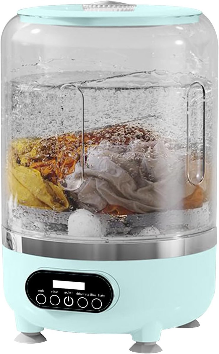 Draagbare Wasmachine Reis Wasmachine Opvouwbaar Kleding Reinigen 3-Modus Technologie 3 Liter Zwart