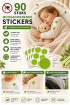 JN® Muggenstickers - Groen - Citronella Geurstickers - Volwassenen & Kinderen - Muggen & Insecten