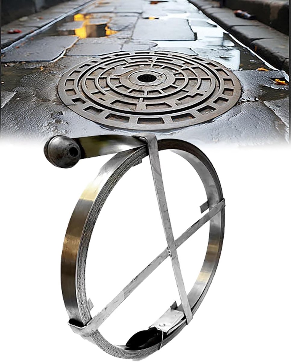 Ontstoppingsboor - Afvoerreiniger - Verstoppingen Verwijderen - Robuuste Stalen Constructie - 10 Meter Lengte - Zilver