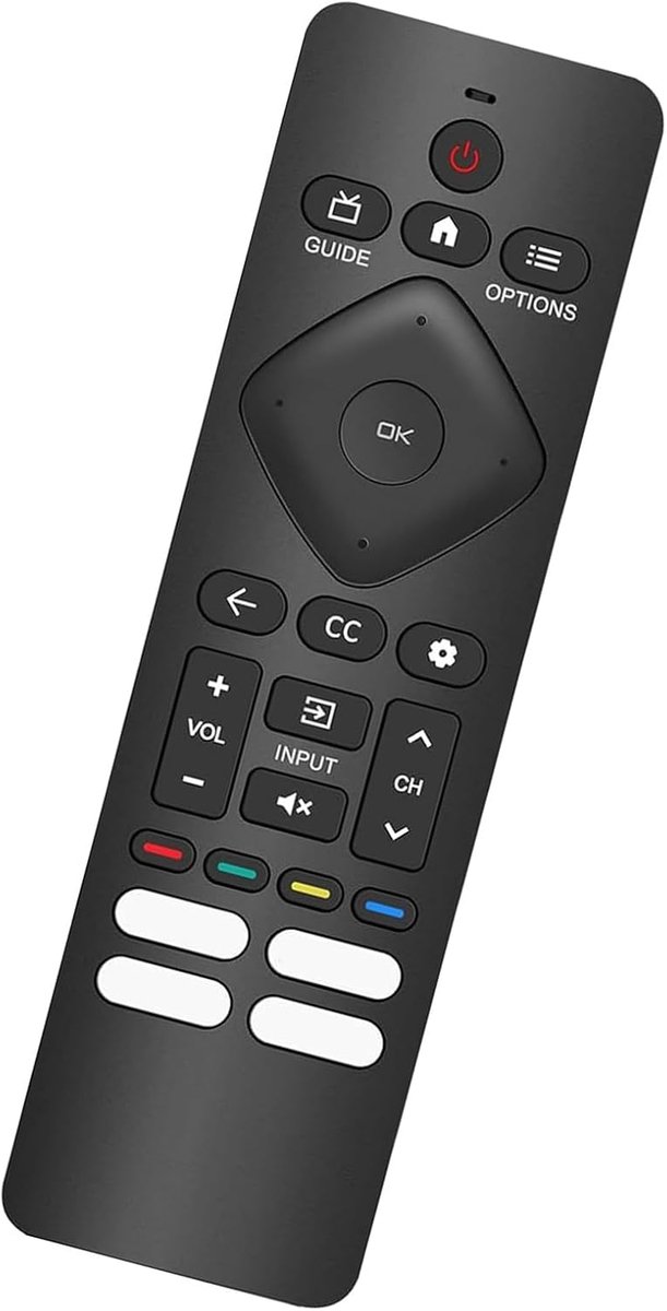 TV Afstandsbediening - Universele Controller - TV Bediening - Directe Toegang Sneltoetsen - 18 x 4 cm - Zwart