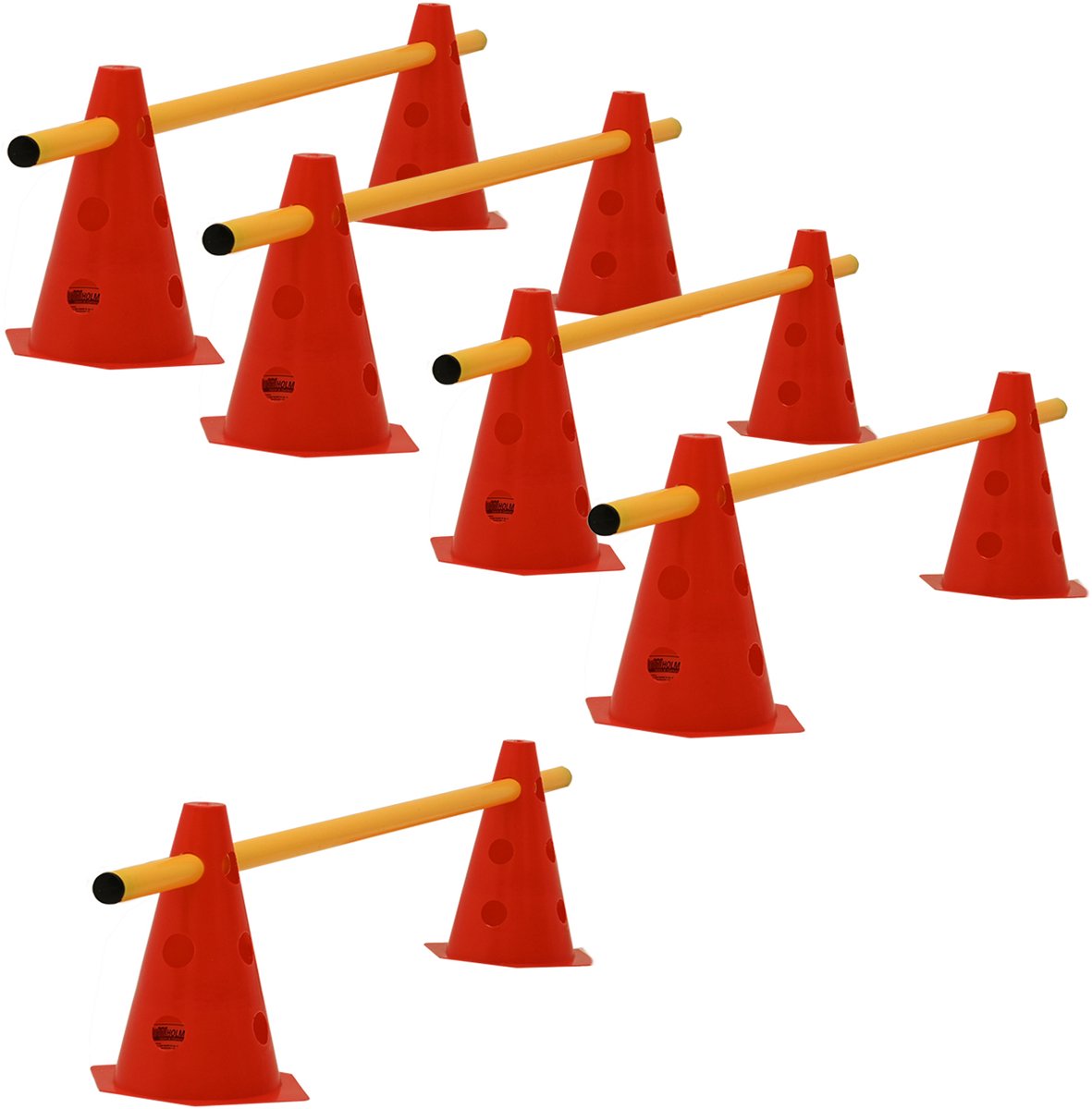 TRUTZHOLM Hordenset 23cm Verstelbaar 15-Delig - Heavy Duty Agility Set Rood - Hobby Horsing Honden Coördinatie Training