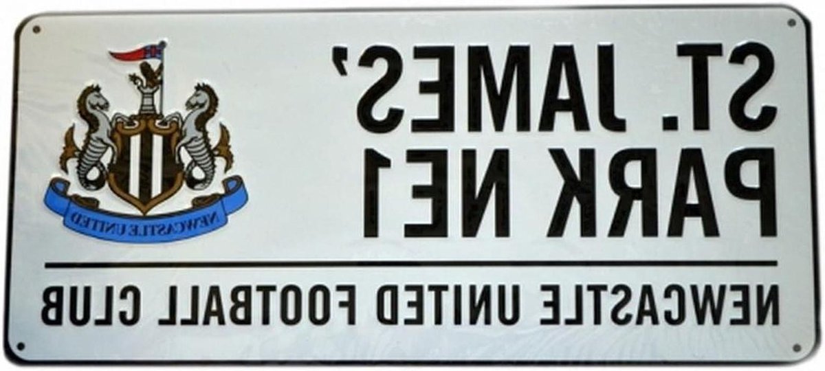 Straatnaambord - Naambord Huisnummer - Fan Trots Tonen - Officieel Gelicentieerd - 40x18 cm - Zwart
