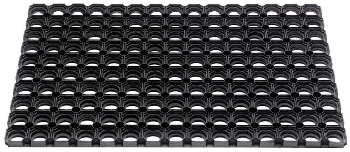 Hamat Buitenmat - rubber ringmat - rubberringmat - buitenmat - 80 x 120 cm - 22 mm - zwart