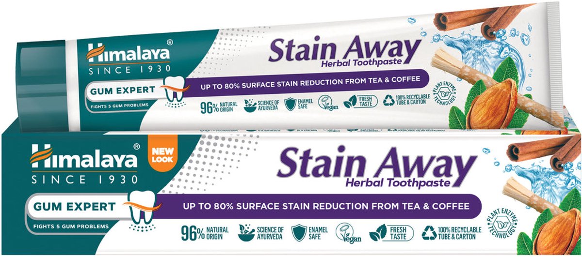 Himalaya Herbals Stain Away Rokers Tandpasta - 75ml - Whitening Tandpasta - Tandpasta Zonder Fluoride