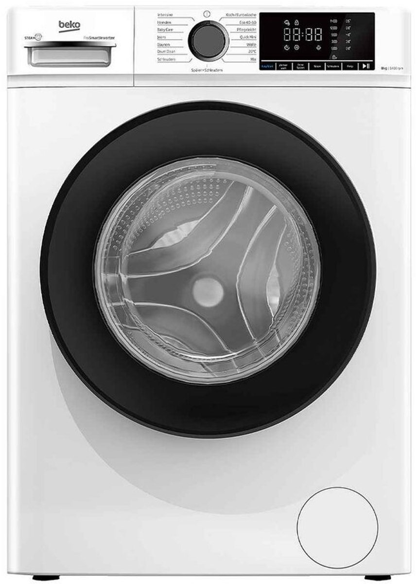 Beko BM3WFOE841PSA | Wasmachine | 8 kg | A | Duits display