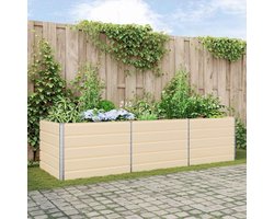 Grote Plantenbak - Buitenbak Staal - Tuin Decoratie - Industriële Stijl - 290 cm - Ivoor