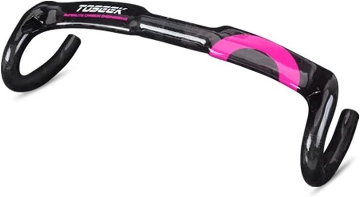 Racefiets Stuur - Carbon Stuur Fiets - Fietsen Verbeteren - Ultralicht UD Mat - 31.8 * 440mm - Roze