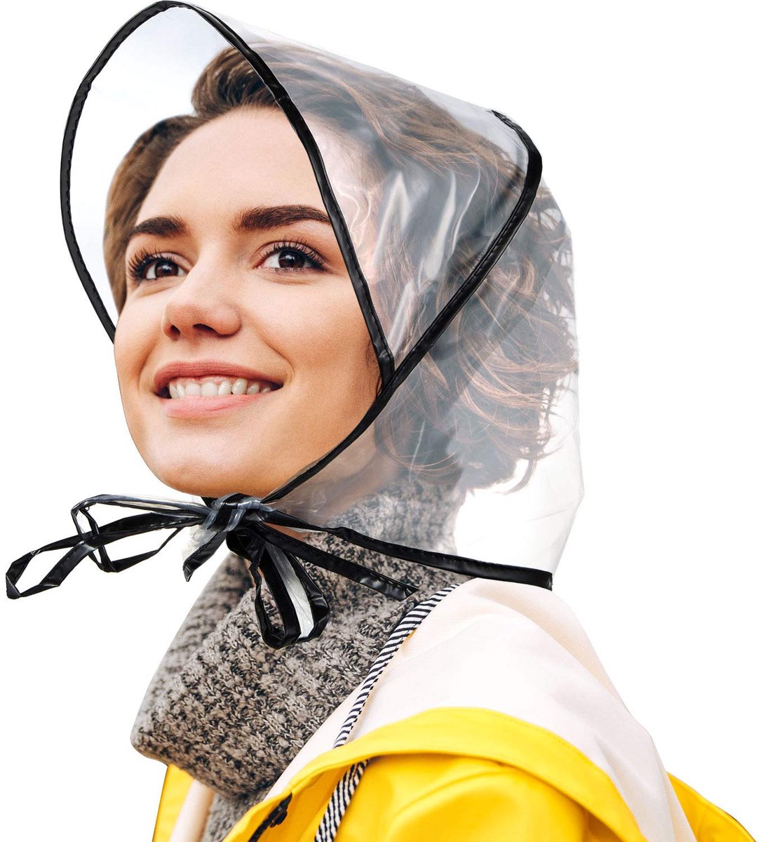 carmdering - Regenkap - Regenhoes - Transparante Regenkap - 6 stuks, PE, waterdicht, windbestendig, herbruikbaar, opvouwbaar - 101x33cm universeel formaat - Voor in tas & jaszak