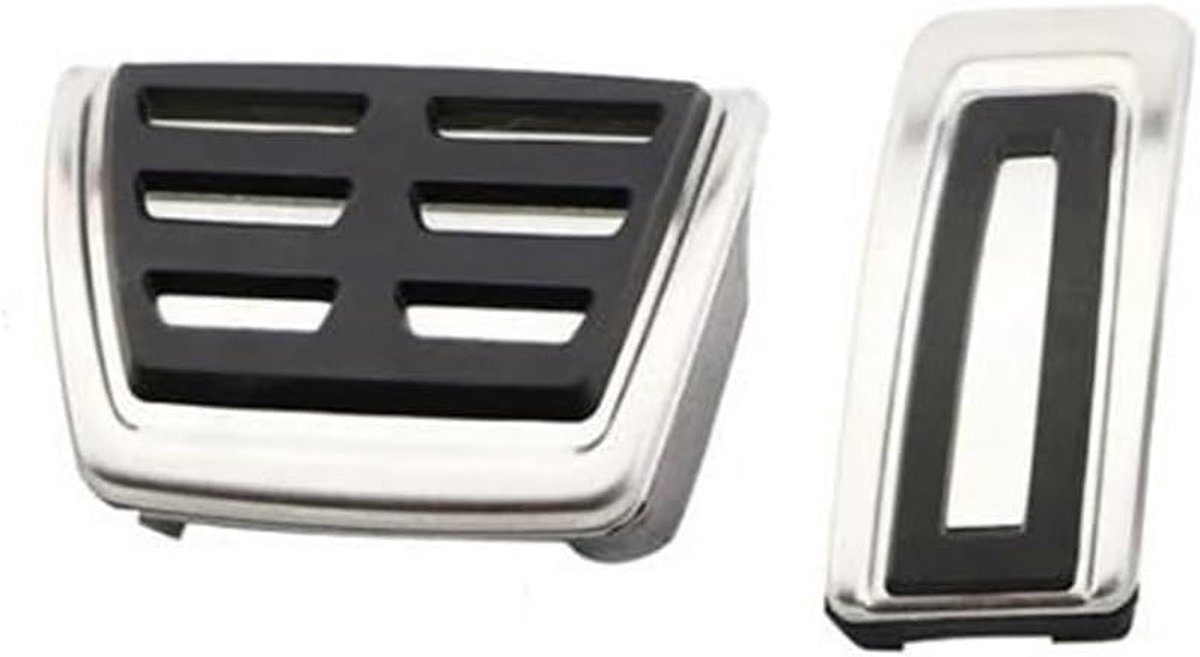 Pedaal Covers - Gasrem Pedaal - Verbeter Rijervaring - Antislip Ontwerp - AT 2PC - Zilver