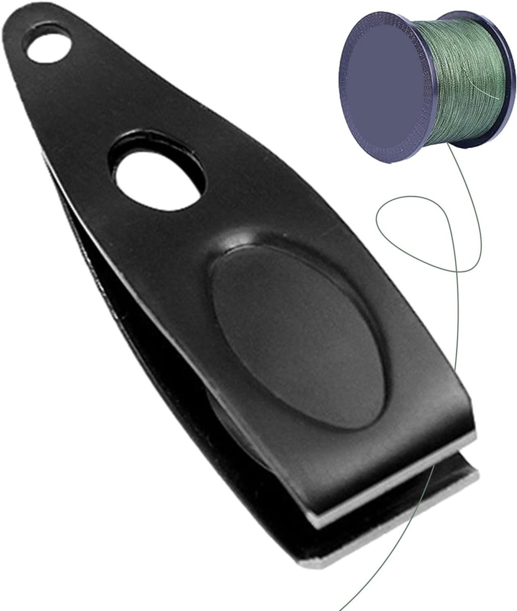 Vislijnen Trimmer - Lijnknipper Visserij - Vissen Voorbereiden - Roestvrij Staal - 4.4 cm - Zwart
