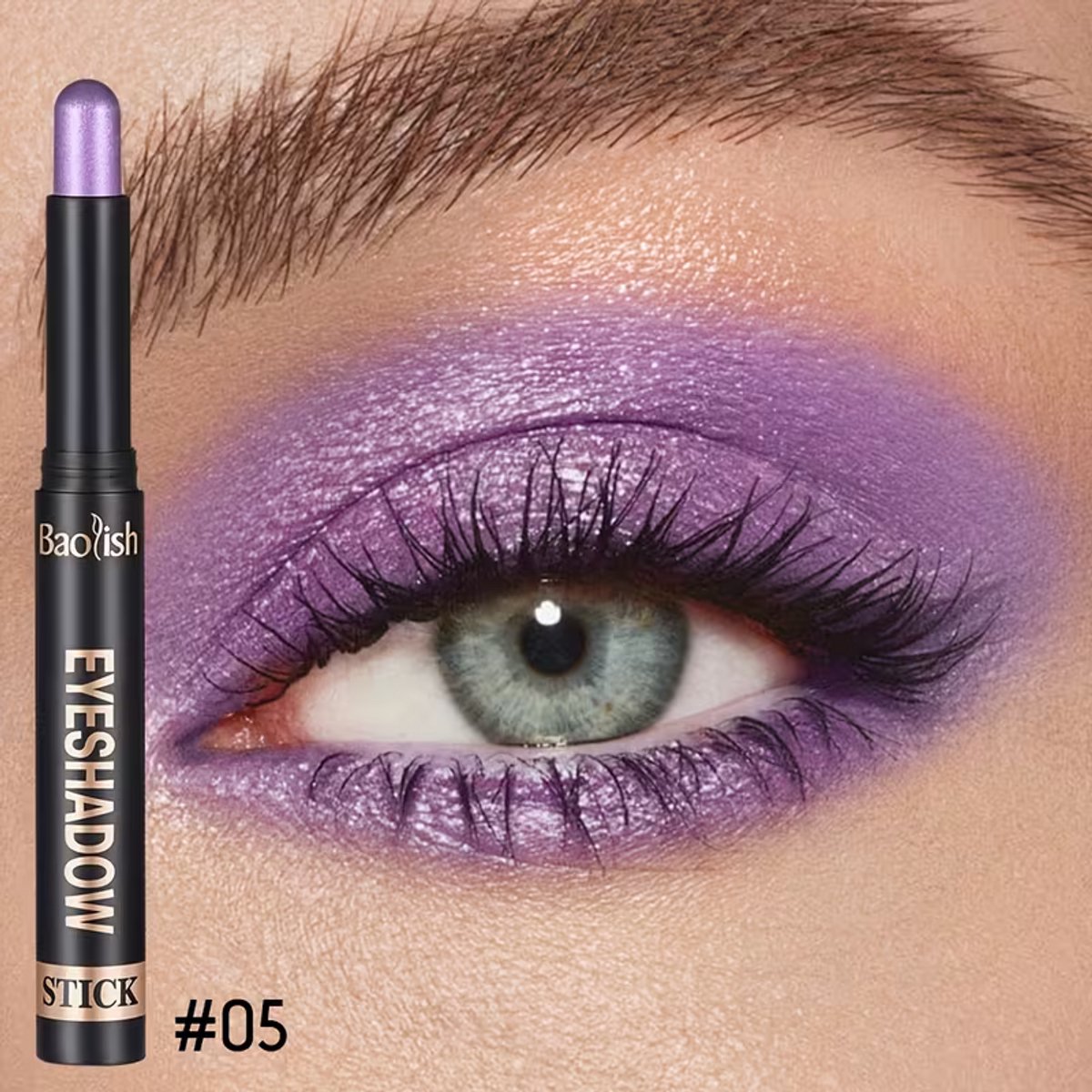Oogschaduw Stick Lavendel Paars – Langhoudende Paarse Oogschaduw met Shimmer Finish – Waterproof Eyeshadow Stick