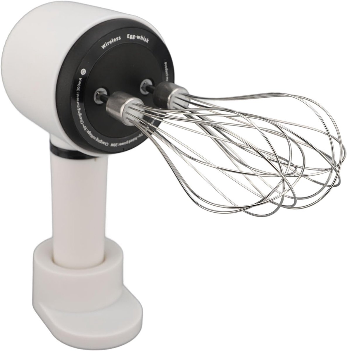 Draadloze Handmixer - Keukenmixer - Bakken en Koken - Vaatwasserbestendige onderdelen - 20 x 10 x 9 cm - Wit