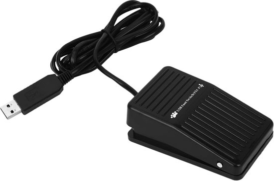 USB Voetschakelaar Pedaal - Voetpedaal Controller - Computer Bediening - Programmeerbare Sneltoetsen - 10 cm - Zwart — afbeelding 3