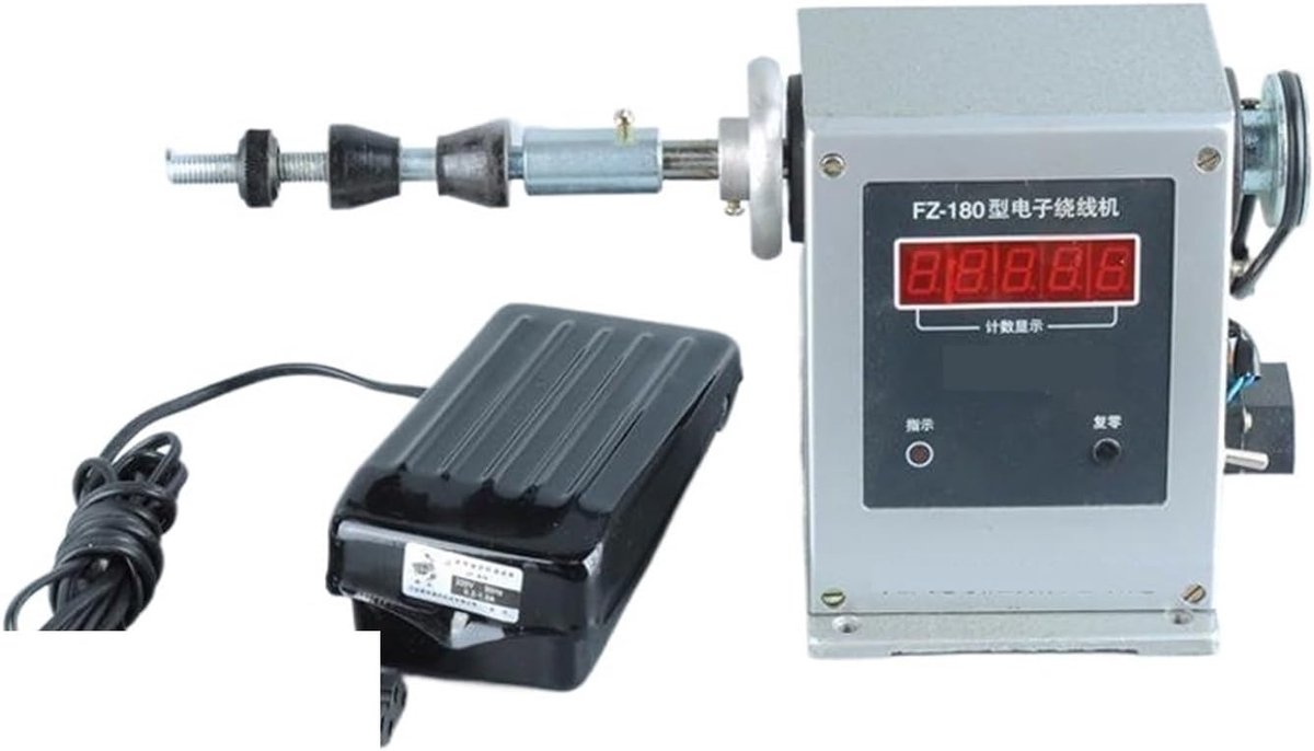 Elektrische Spoelmachine - Automatische Winder - Spoelen van Draad - Semi-automatisch Instelbaar - 0-9999 Tellingen - Grijs