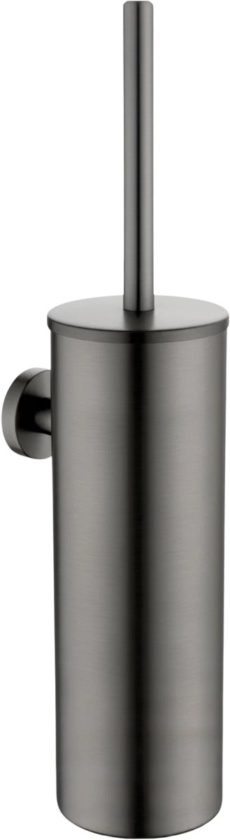Toiletborstel Met Houder - Gun Metal Grijs - Wc Borstel Houder - Toiletborstelhouder Hangend - Gunmetal