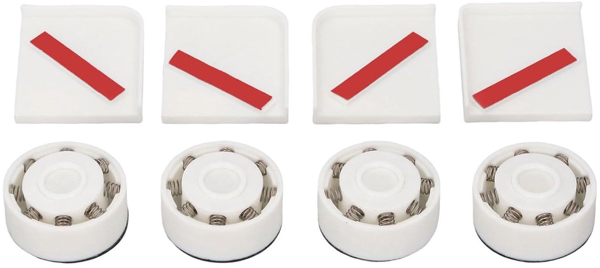 3D Printer Voetkussens - Anti-trillingsdempers - Stabiliteit Verbeteren - Met Veer en Lager - 4 stuks - Zwart