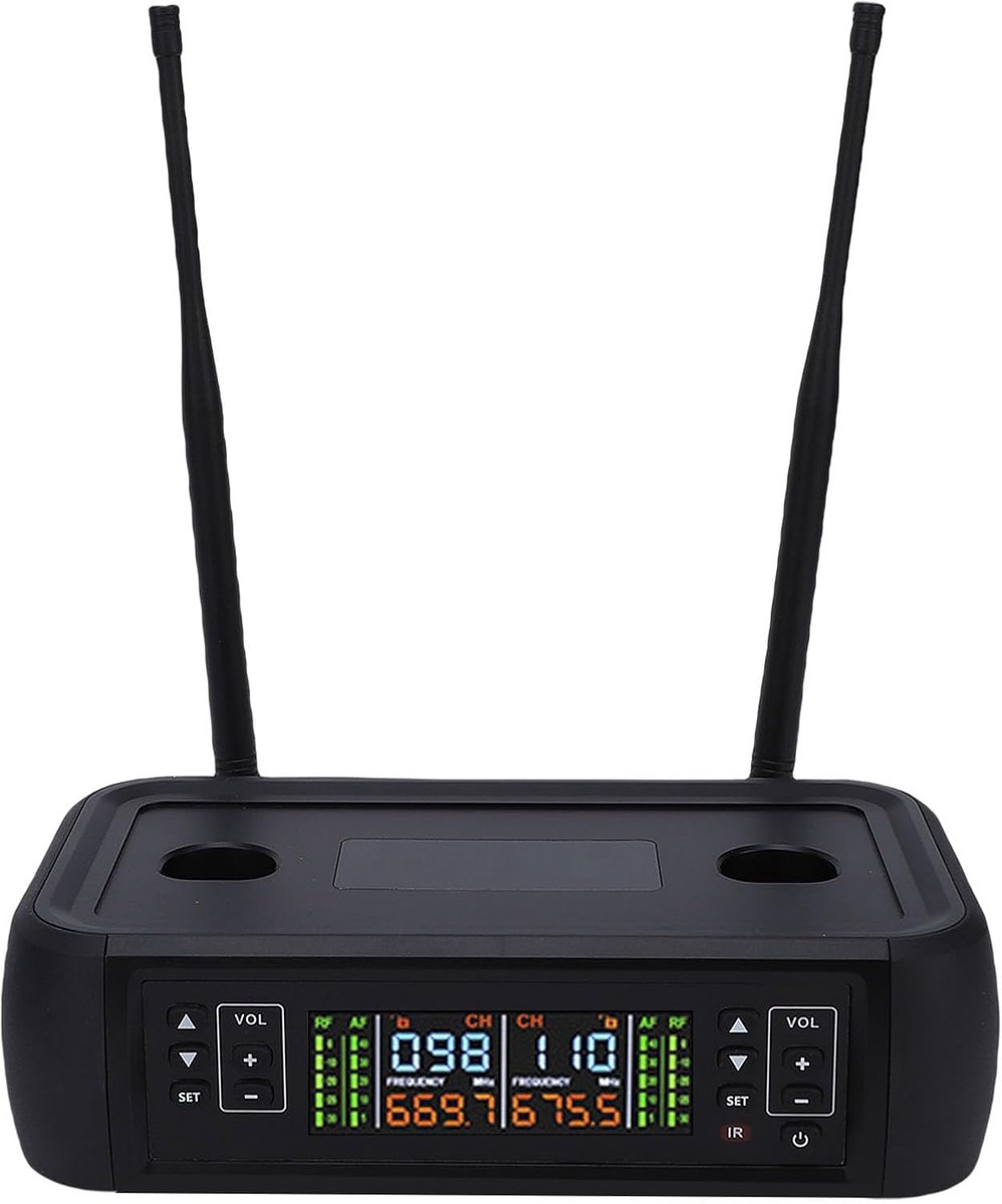 Draadloos Handmicrofoonsysteem - Karaokemicrofoons Dubbel - Zang en Spraak - Helder en Stabiel Geluid