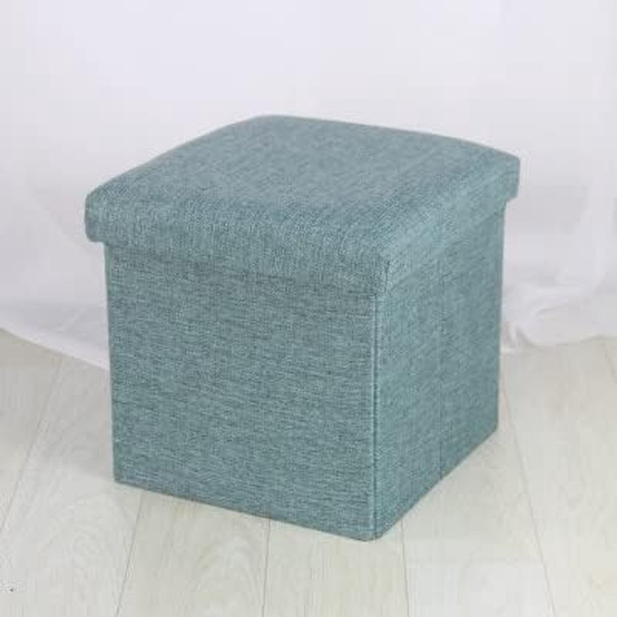 Opbergkruk - Voetenbank kruk - Ruimte Besparen - Opvouwbaar ontwerp - 30x30x30 cm - Stof Grijs