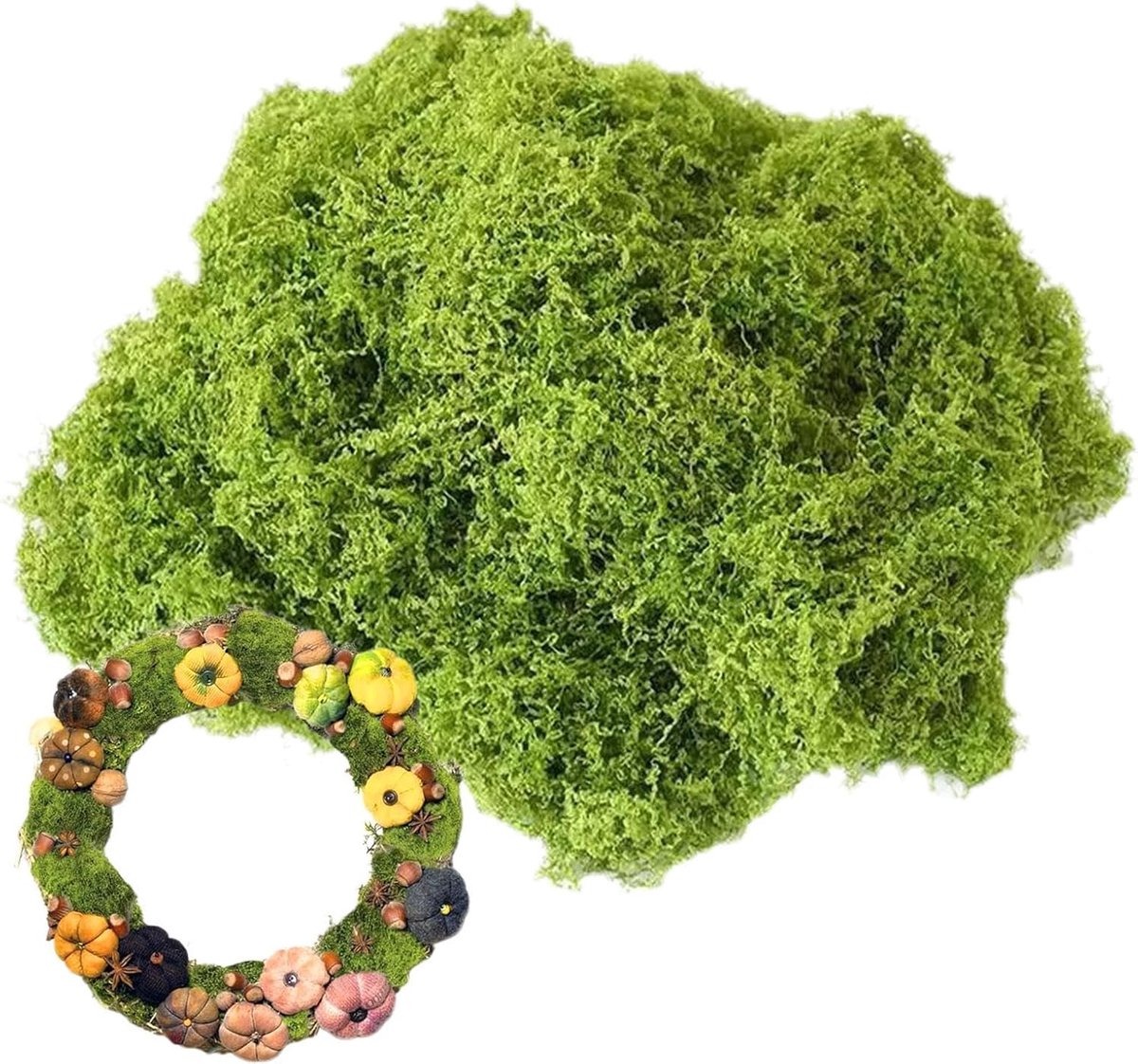 Kunstmos Decoratie - Nep Gras - Knutselen en Decoreren - Brede Dekking - 100 Gram - Lichtgroen