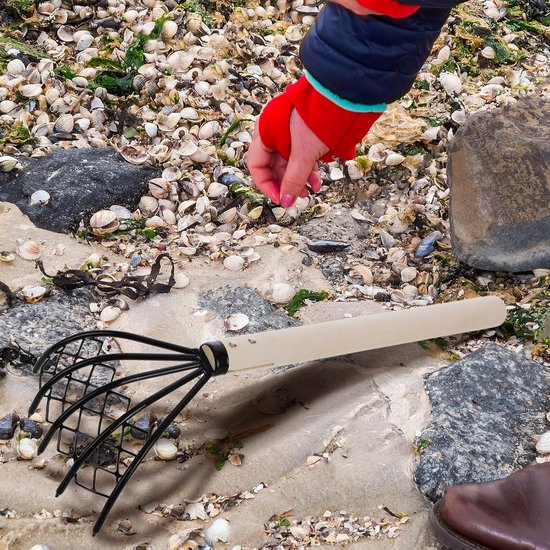 SnelShoppen - 2 Stuks Clam Hark Accessoires Cultivator Metalen Pooper Scooper Mesh Netto Hark Graaf Strand Schaal Graven Voor Tuin en Kinderen van Snelshoppen — afbeelding 5