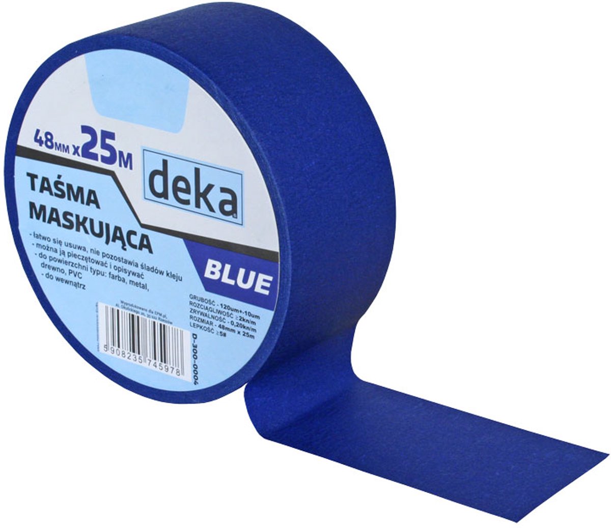 EPM Prof. Professional - Blauwe Maskeringstape - 48mm x 25m - Natuurlijk Rubber
