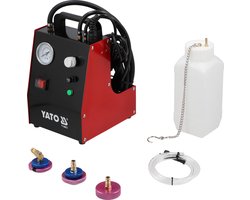 YATO YT-06833 Elektrische Remmenontluchter – Remvloeistof Ververser 35W – Automatisch Remsysteem Ontluchtingsapparaat met Manometer en Adapterset – Voor Eenmansbediening