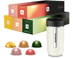 Nespresso - Vertuo - Ochtend Boost Pakket & Travel Mug - Koffiecups - 50 capsules